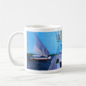 Feluccas on the Nile Painting by Alfred Fox コーヒーマグカップ (左)
