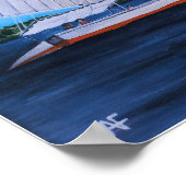 Feluccas on the Nile Painting by Alfred Fox ポスター (角)