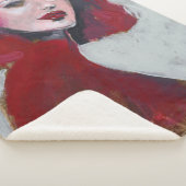 Femのポートレート-赤 シェルパブランケット (3/4)