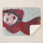 Femのポートレート-赤 シェルパブランケット (正面(横))