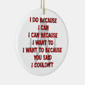 Femの重量挙げ私はできなかった言ったので セラミックオーナメント (右)