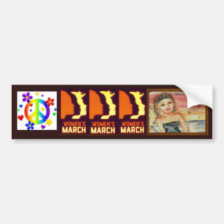 Femのbumbersticker、女性の行進、と- バンパーステッカー