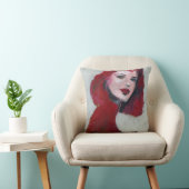 Femポートレート – 赤 クッション (椅子)