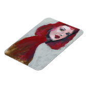 Femポートレート – 赤 マグネット (左側)