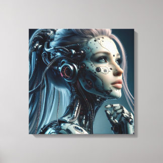 Fem Fatale Cyborg キャンバスプリント