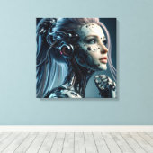 Fem Fatale Cyborg キャンバスプリント (インサイチュ (ウッドフロア))