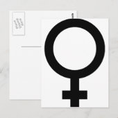 Femal – 女性 – 女性サイン ポストカード (正面/裏面)