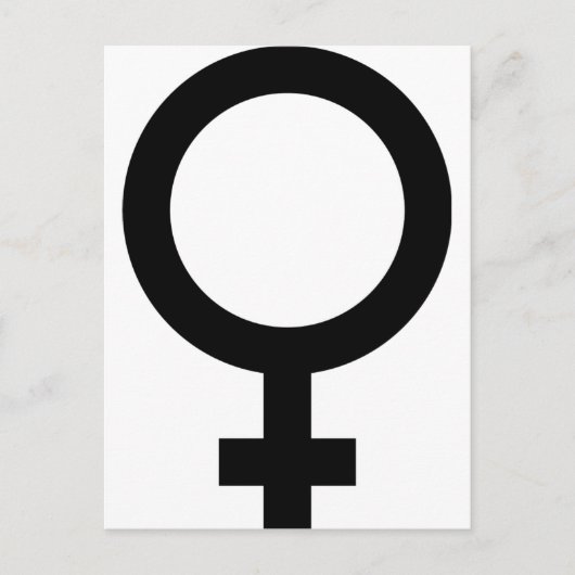 Femal – 女性 – 女性サイン ポストカード (正面)