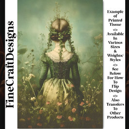 Female ビクトリアン From Behind、フィールドBE2 Decopage 薄葉紙