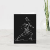 Female Badminton Player Drawing Shuttle Game For G カード (正面)