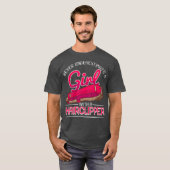 Female Barber Gift Girl With Hair Clipper Barber Tシャツ (正面フル)