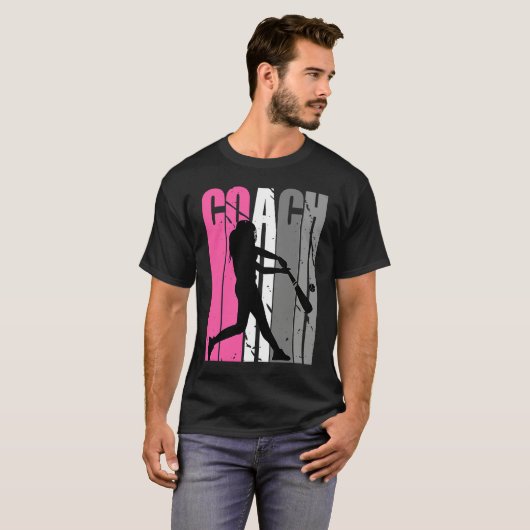 Female Baseball Player Instructor Softball Teacher Tシャツ (正面フル)