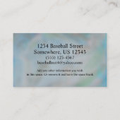 Female Baseball Player - silhouette and baseball 名刺 (裏面)