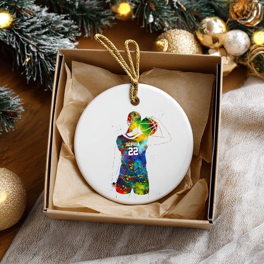 Female Basketball Player セラミックオーナメント