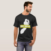 Female Big Foot Print Giant Tall Women Girls Tシャツ (正面フル)