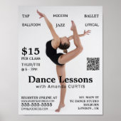 Female Dancer, Dance 広告 Lesson's ポスター (正面)