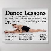Female Dancer, Dance 広告 Lesson's ポスター (正面)