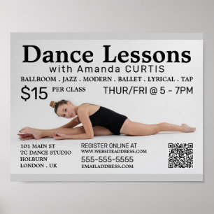 Female Dancer, Dance 広告 Lesson's ポスター