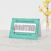 Female Doctors' Day Dedicated Typography カード (黄色い花)