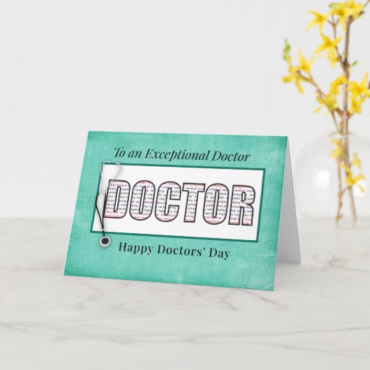 Female Doctors' Day Dedicated Typography カード (黄色い花)