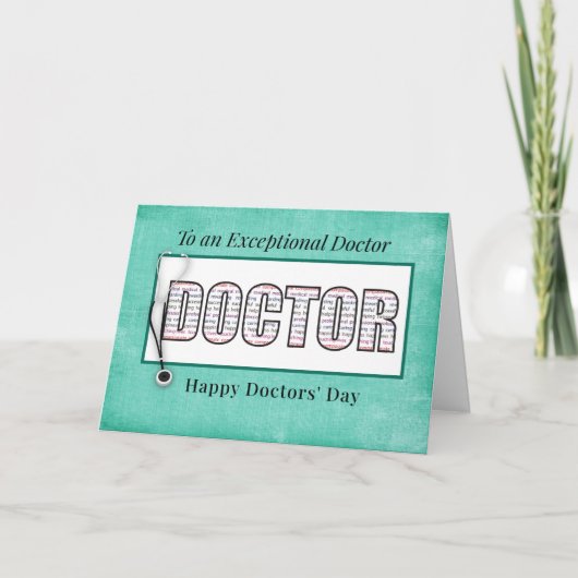 Female Doctors' Day Dedicated Typography カード (正面)