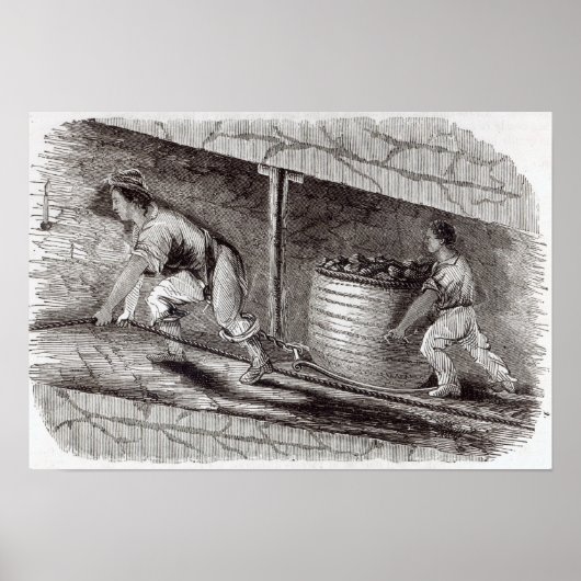 Female Drawer in a Coal-Pit at Little Bolton ポスター (正面)