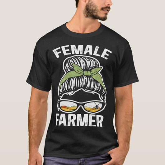 Female Farmers Support The Future Country Farming  Tシャツ (正面)