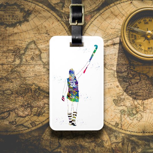 Female Field Hockey Player ラゲッジタグ