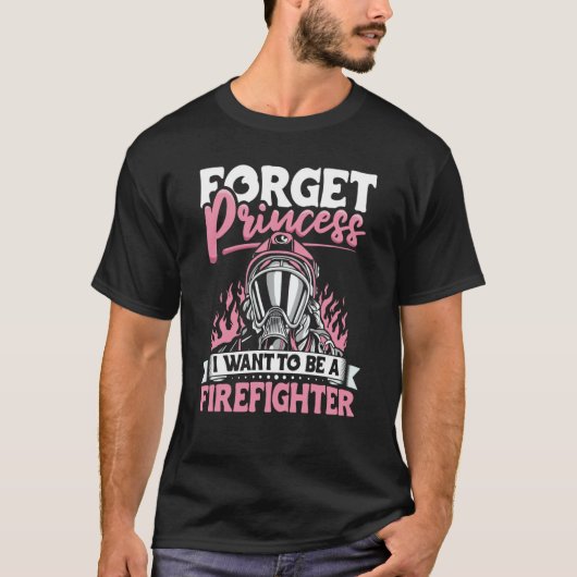 Female Firefighter Fireman Apparel Firefighting fo Tシャツ (正面)