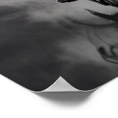 Female Firefighter Smoke American Flag Tribute ポスター (角)