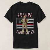 Female Firefighter Thin Red Line for Future Firefi Tシャツ (デザイン正面)