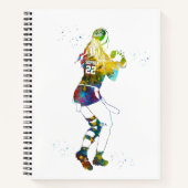 Female Flag Football Player ノートブック (正面)