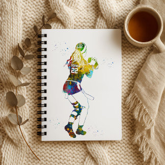 Female Flag Football Player ノートブック