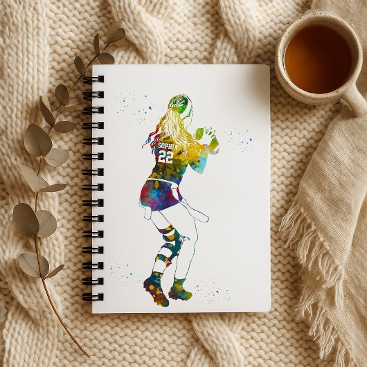 Female Flag Football Player ノートブック