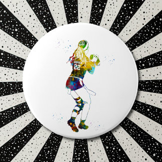 Female Flag Football Player 缶バッジ