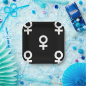 female gender symbol black white ペーパープレート (パーティー)