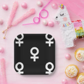 female gender symbol black white ペーパープレート (パーティー)