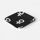female gender symbol black white ペーパープレート (傾斜あり)