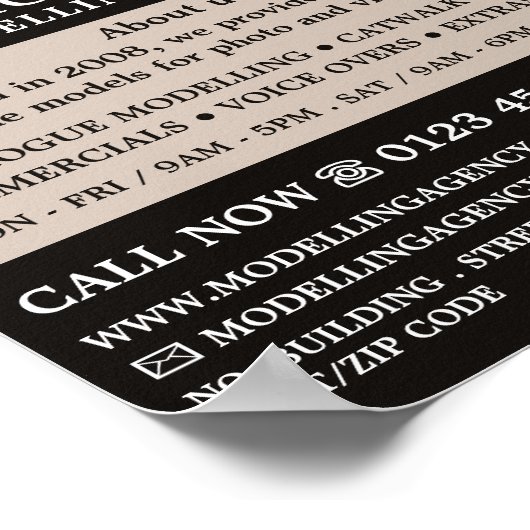 Female Hat Model、Modeling Agency、Model Agent ポスター (角)