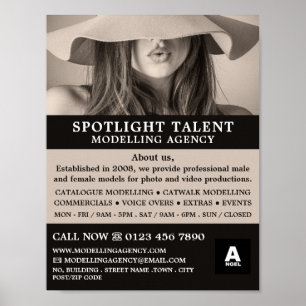 Female Hat Model、Modeling Agency、Model Agent ポスター