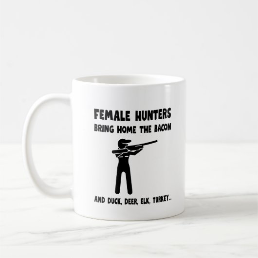 Female Hunters Bring Home the Bacon コーヒーマグカップ (左)