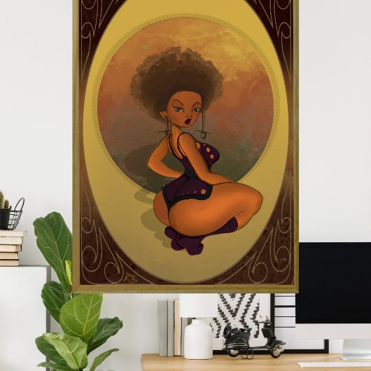 Female Lady Bug type poster ポスター (ホームオフィス)