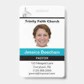 Female Pastor Custom Badge バッジ (正面)