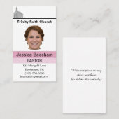 Female Pastor Custom Business Card 名刺 (正面/裏面)