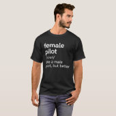 Female Pilot Definition  Aviation Tシャツ (正面フル)