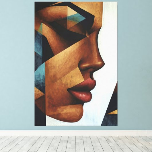 Female Reflection キャンバスプリント (インサイチュ (ウッドフロア))