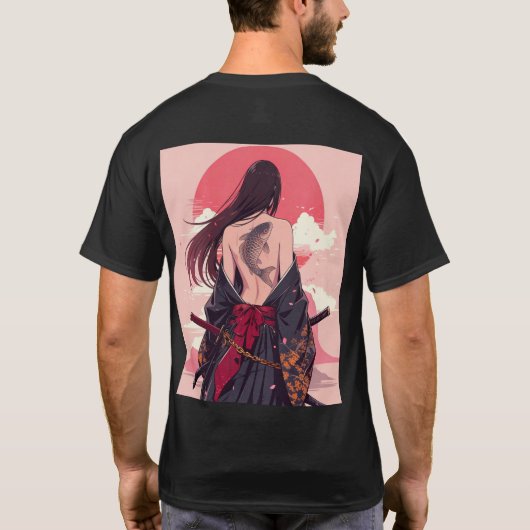 female samurai tシャツ (裏面)
