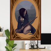 Female Samuria Poster ポスター (ホームオフィス)