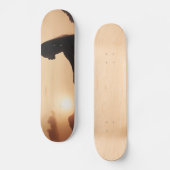 Female Silhouette at Sunset スケートボード (正面)