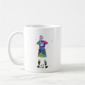 Female Soccer Player  コーヒーマグカップ (左)